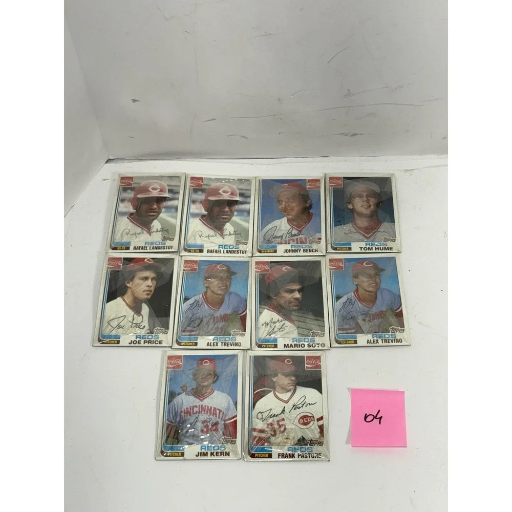 1982 TOPPS COKE COCA-COLA Lot Of 10 Cards CINCINNATI‎ REDS Players Lot #4